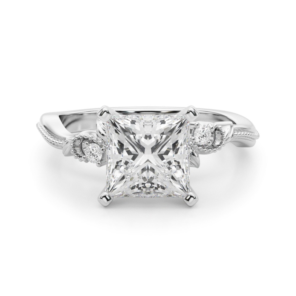 Lorettha Natural 4 Prong Set  Diamond Ring