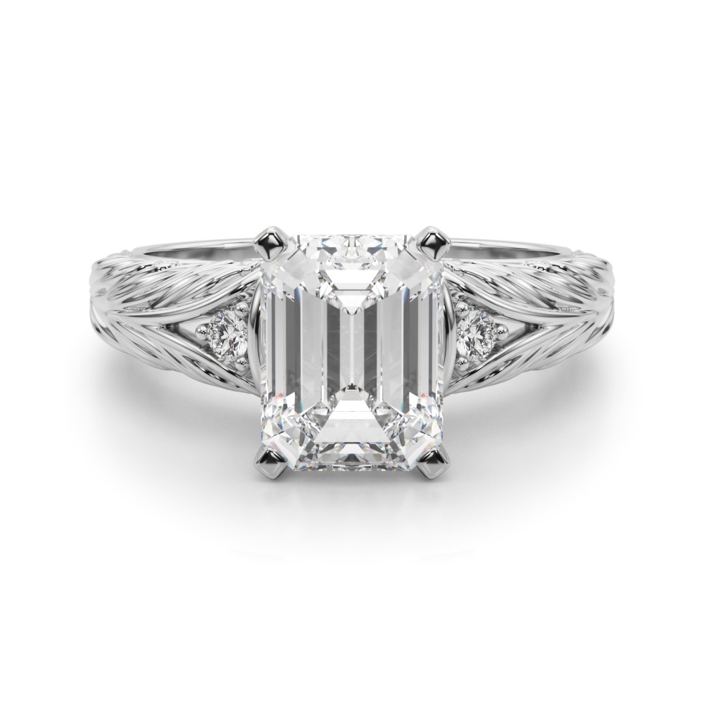 Dhrastlin Natural 4 Prong Set  Diamond Ring