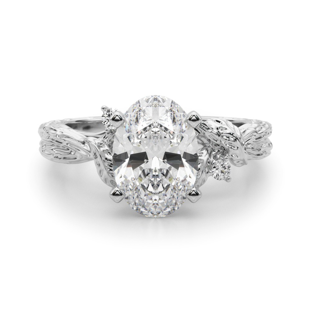 Niroslin Lab-Created 4 Prong Set  Diamond Ring