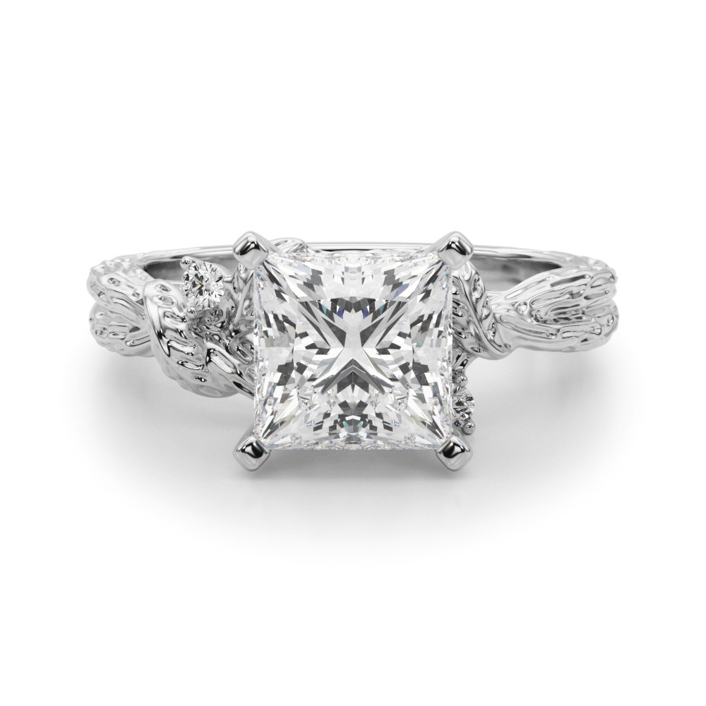 Niroslin Lab-Created 4 Prong Set  Diamond Ring