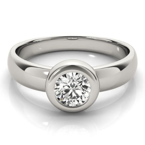 Bezel Natural  Diamond Ring