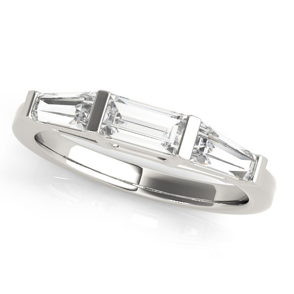 Bar-Set Natural  Diamond Ring