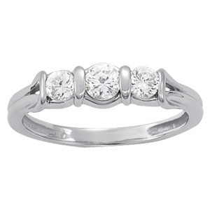Natural Bar-Set  Diamond Ring