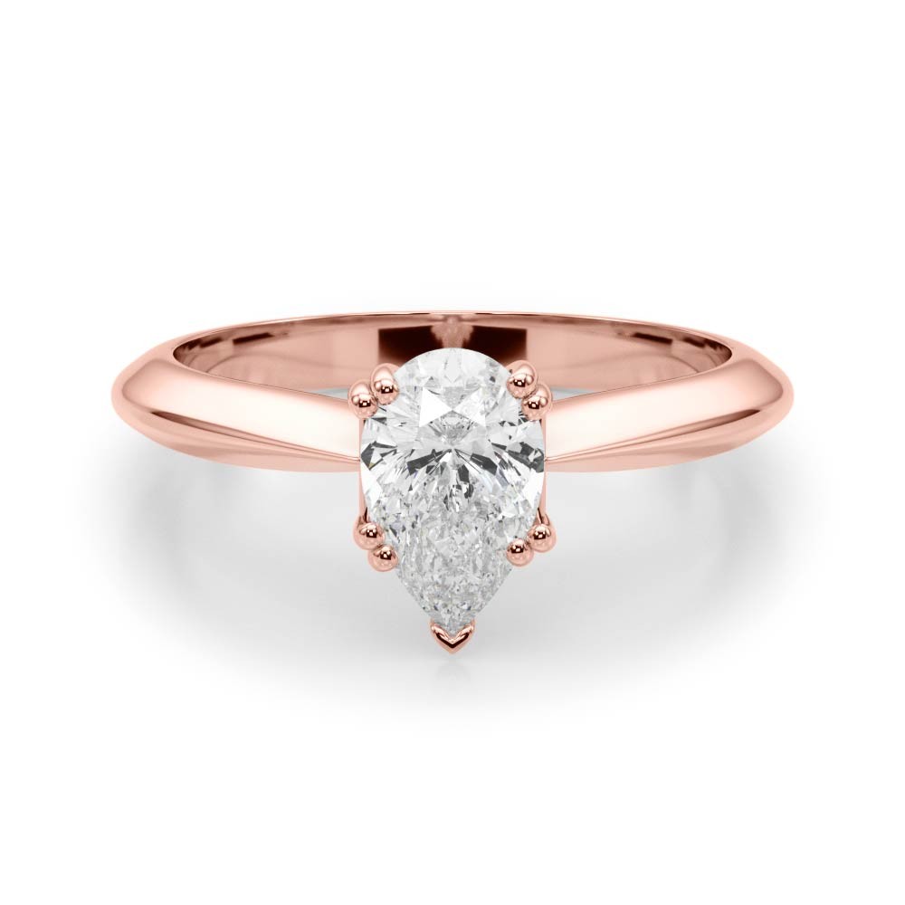 Double Prong Natural Diamond  Engagement Ring