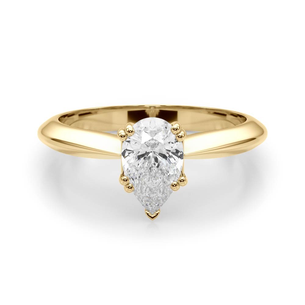 Double Prong Natural Diamond  Engagement Ring