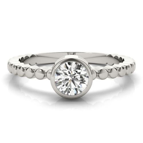 Bezel Natural  Diamond Ring