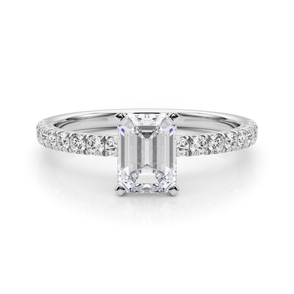 4 Prong Natural Diamond  Engagement Ring