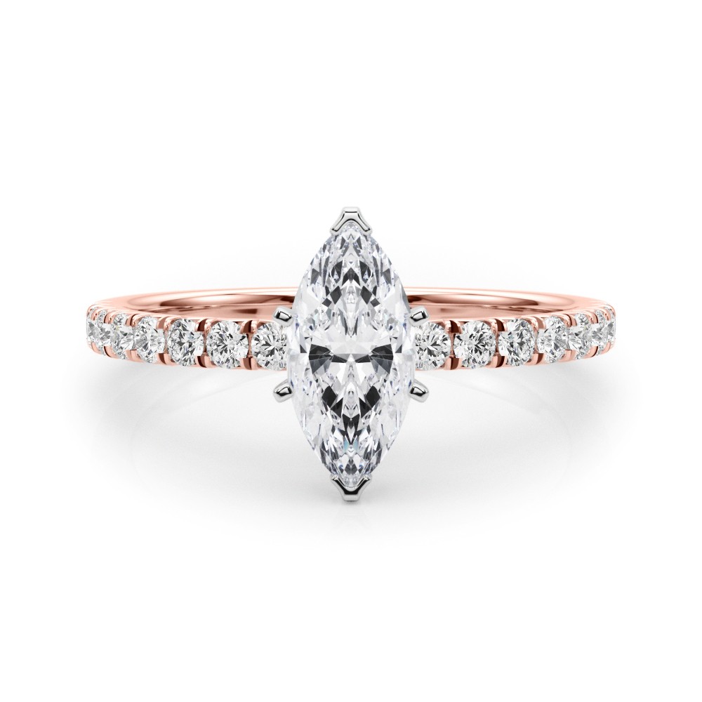 4 Prong Natural Diamond  Engagement Ring