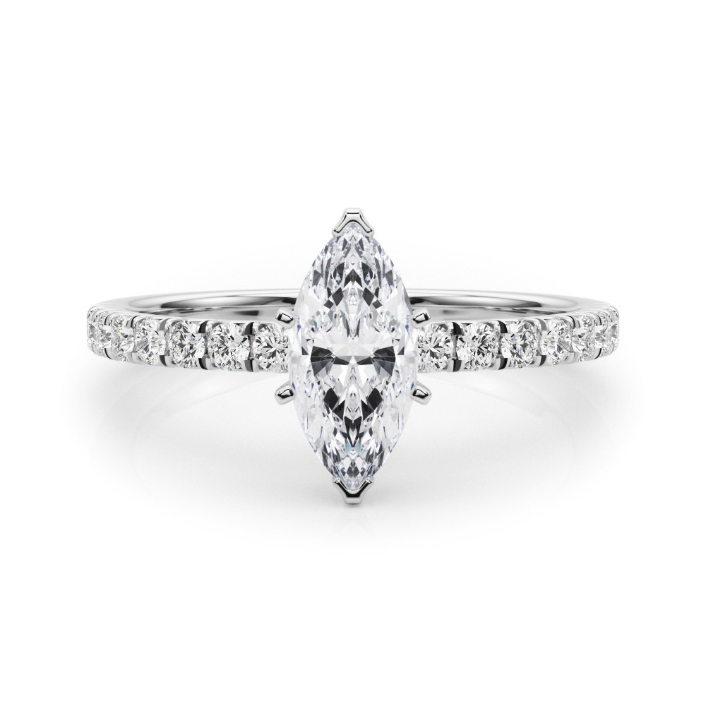 4 Prong Natural Diamond  Engagement Ring