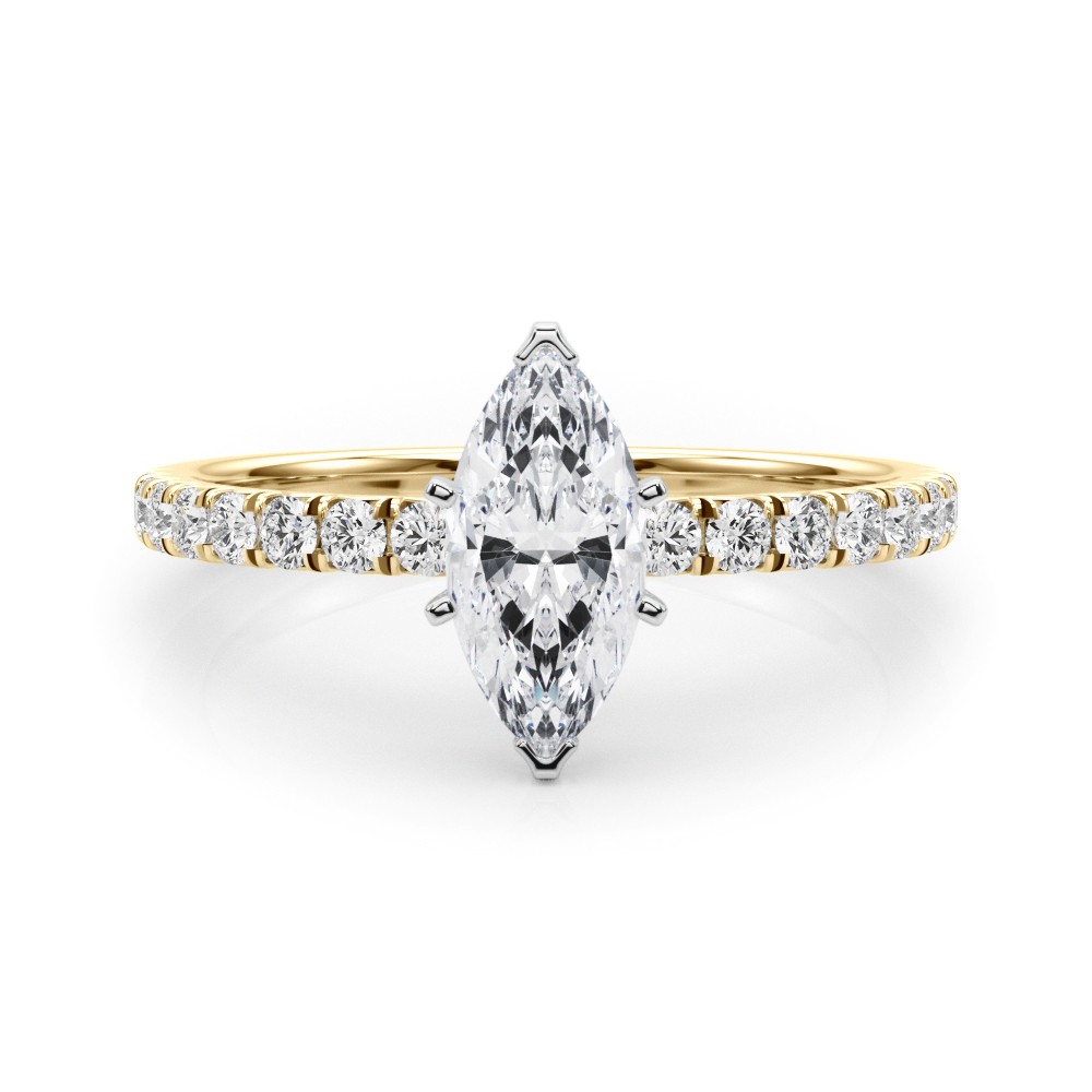 4 Prong Natural Diamond  Engagement Ring
