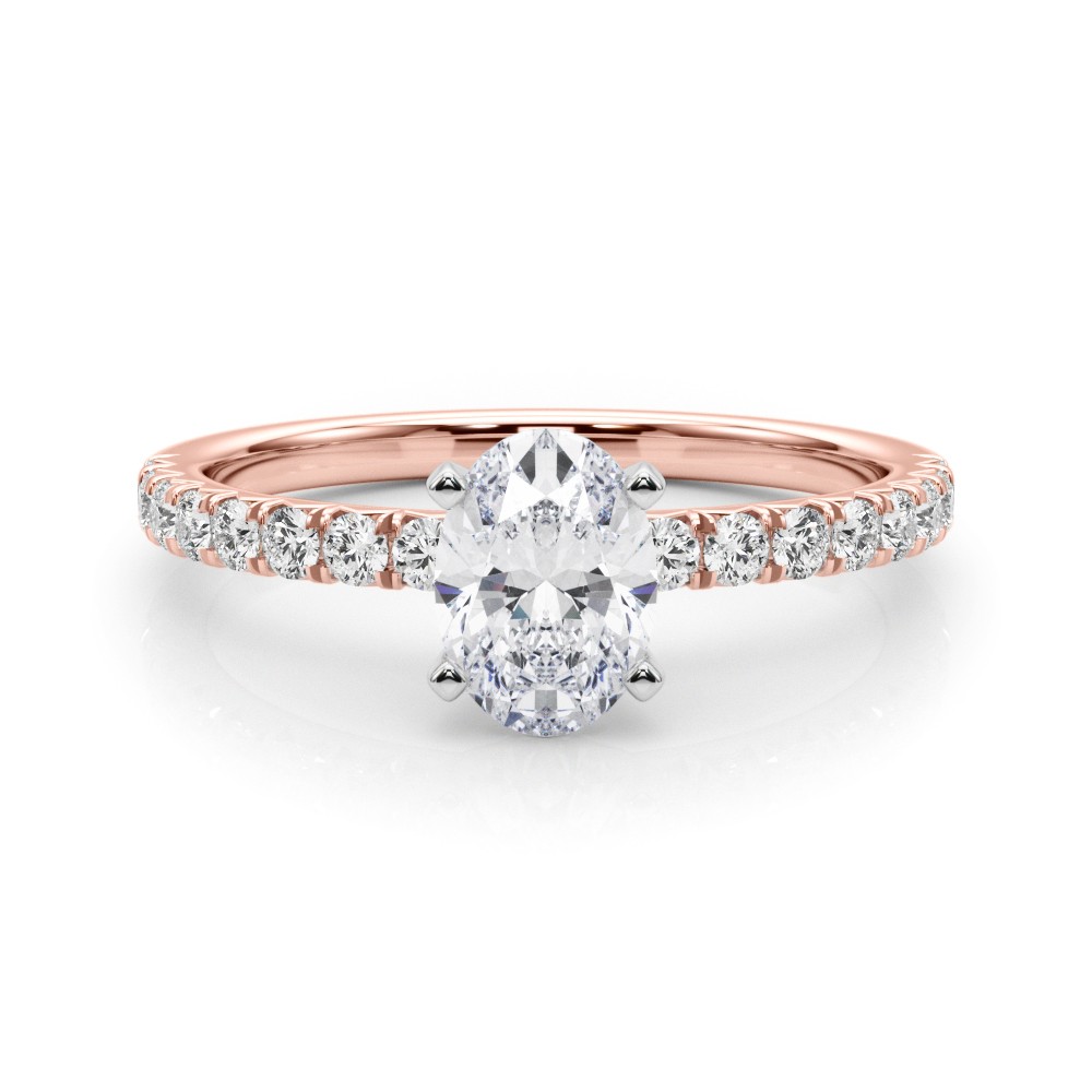 4 Prong Natural Diamond  Engagement Ring