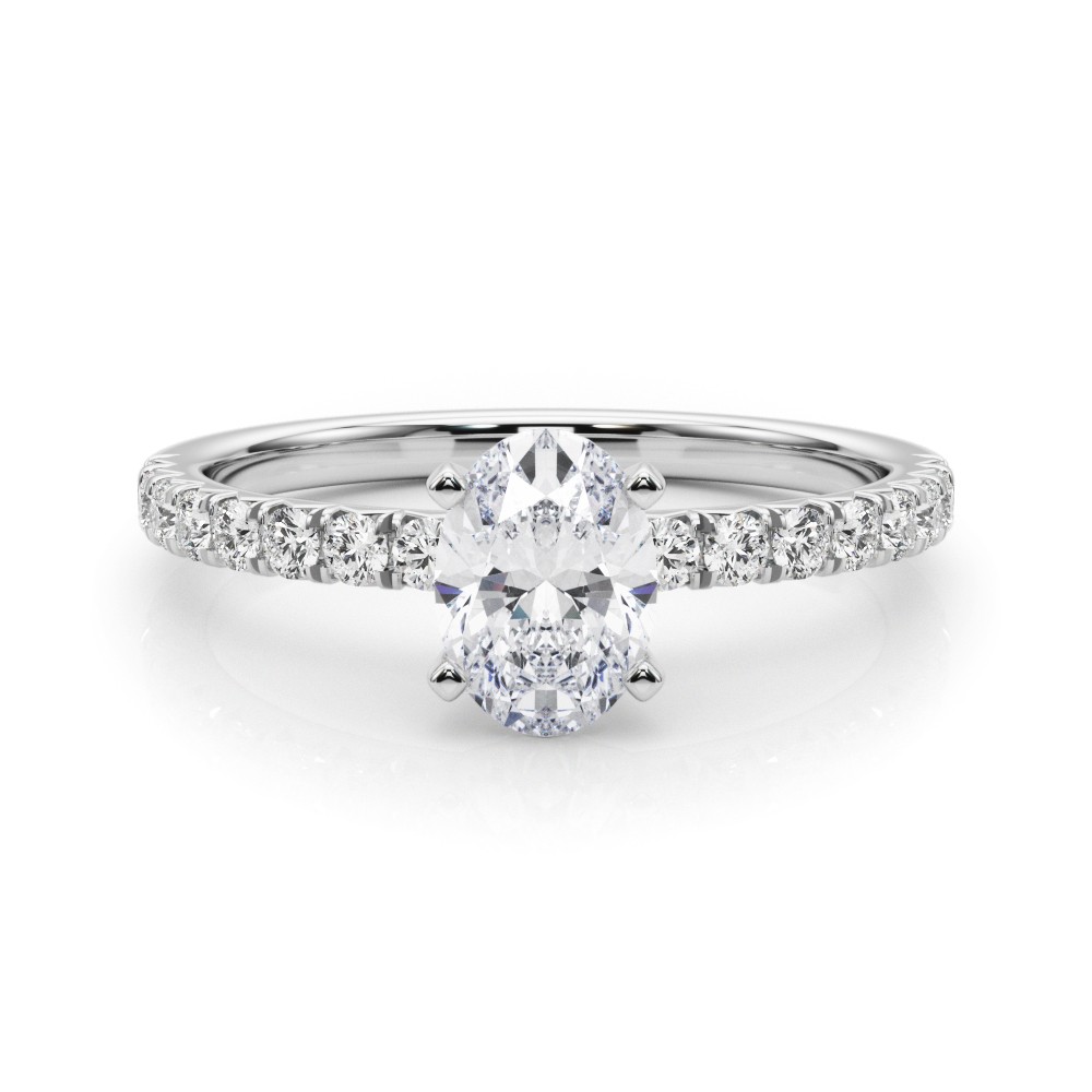 4 Prong Natural Diamond  Engagement Ring