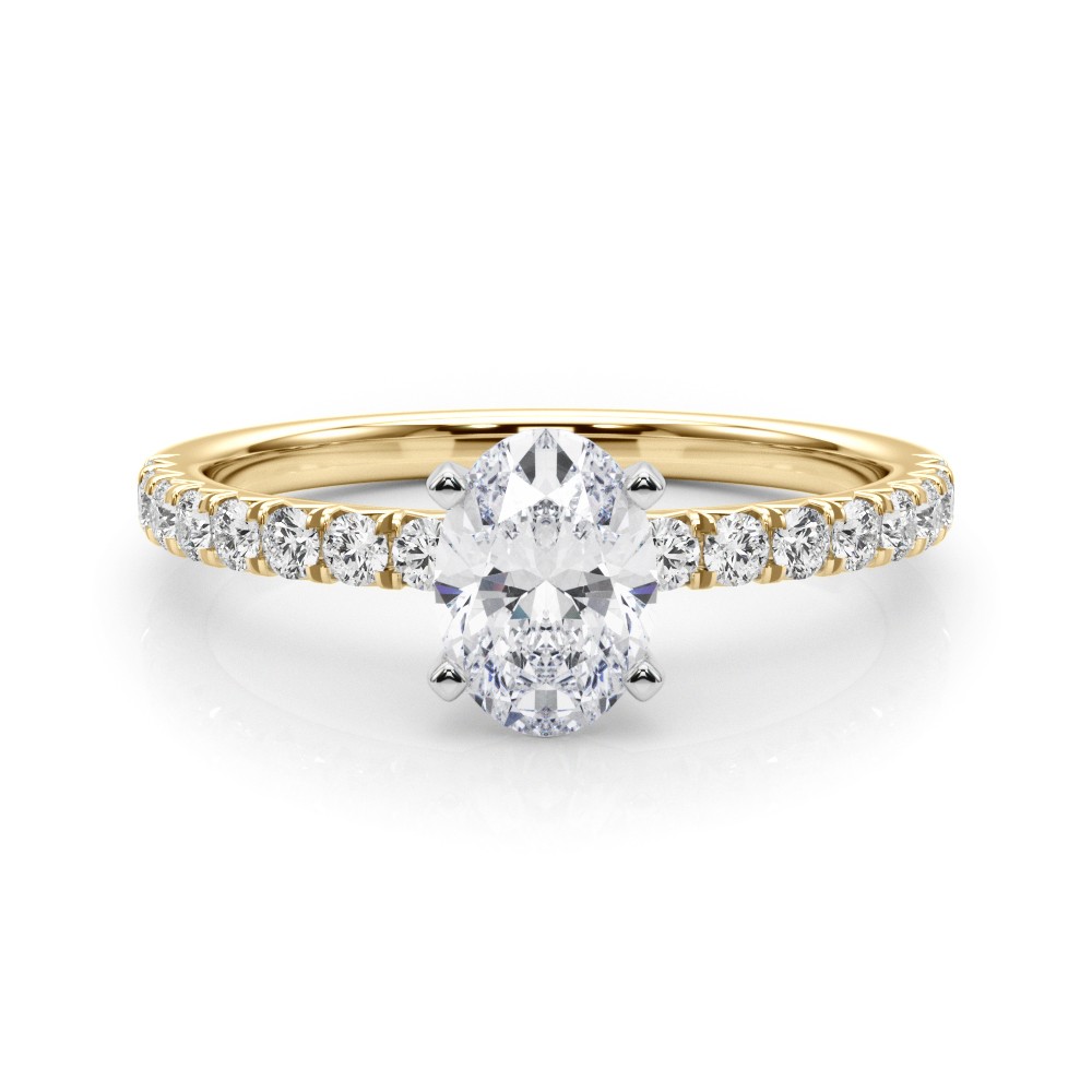 4 Prong Natural Diamond  Engagement Ring
