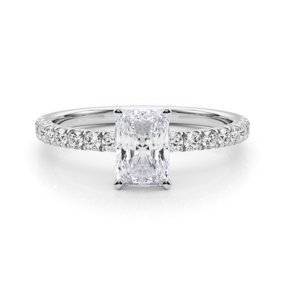 4 Prong Natural Diamond  Engagement Ring