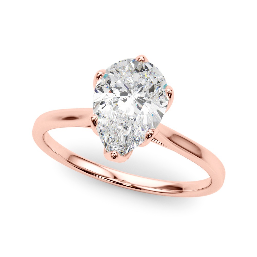 6 Prong Natural Diamond  Engagement Ring