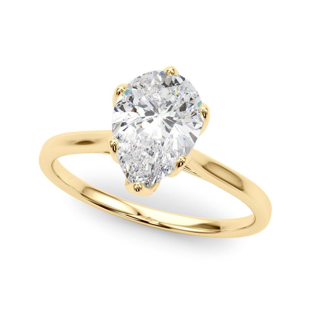 6 Prong Natural Diamond  Engagement Ring