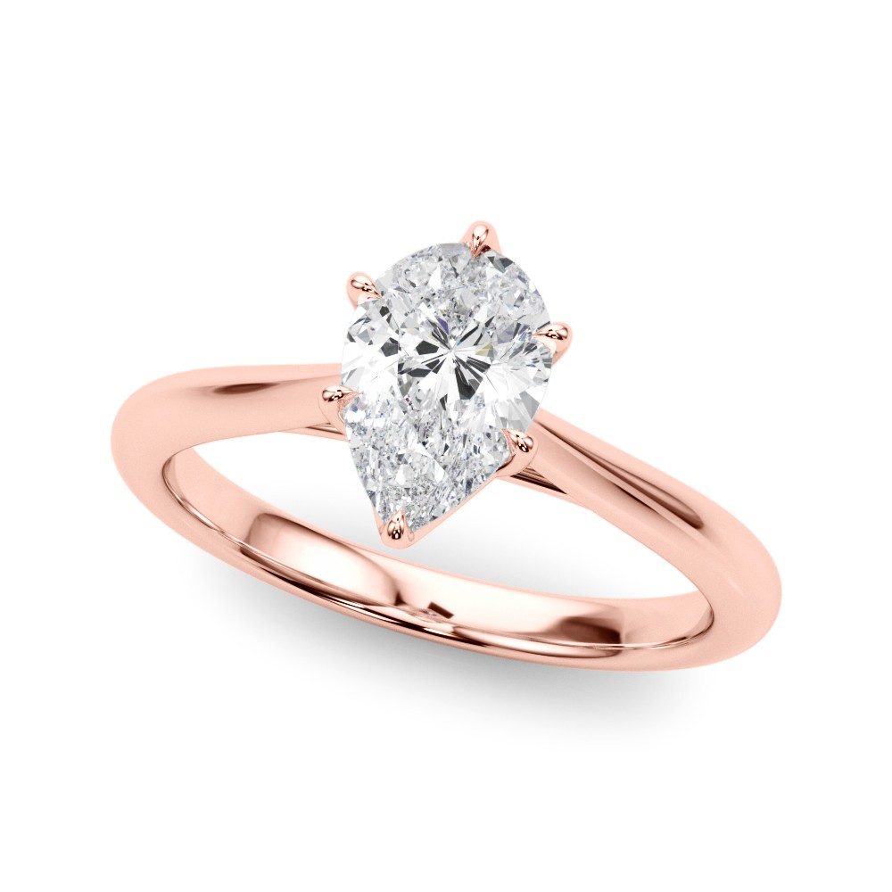 6 Prong Natural Diamond  Engagement Ring