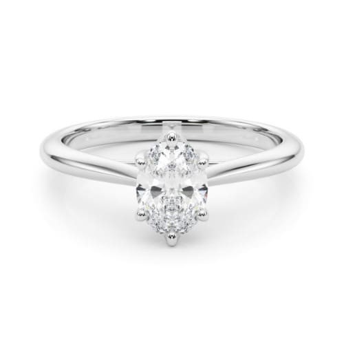 6 Prong Natural Diamond  Engagement Ring