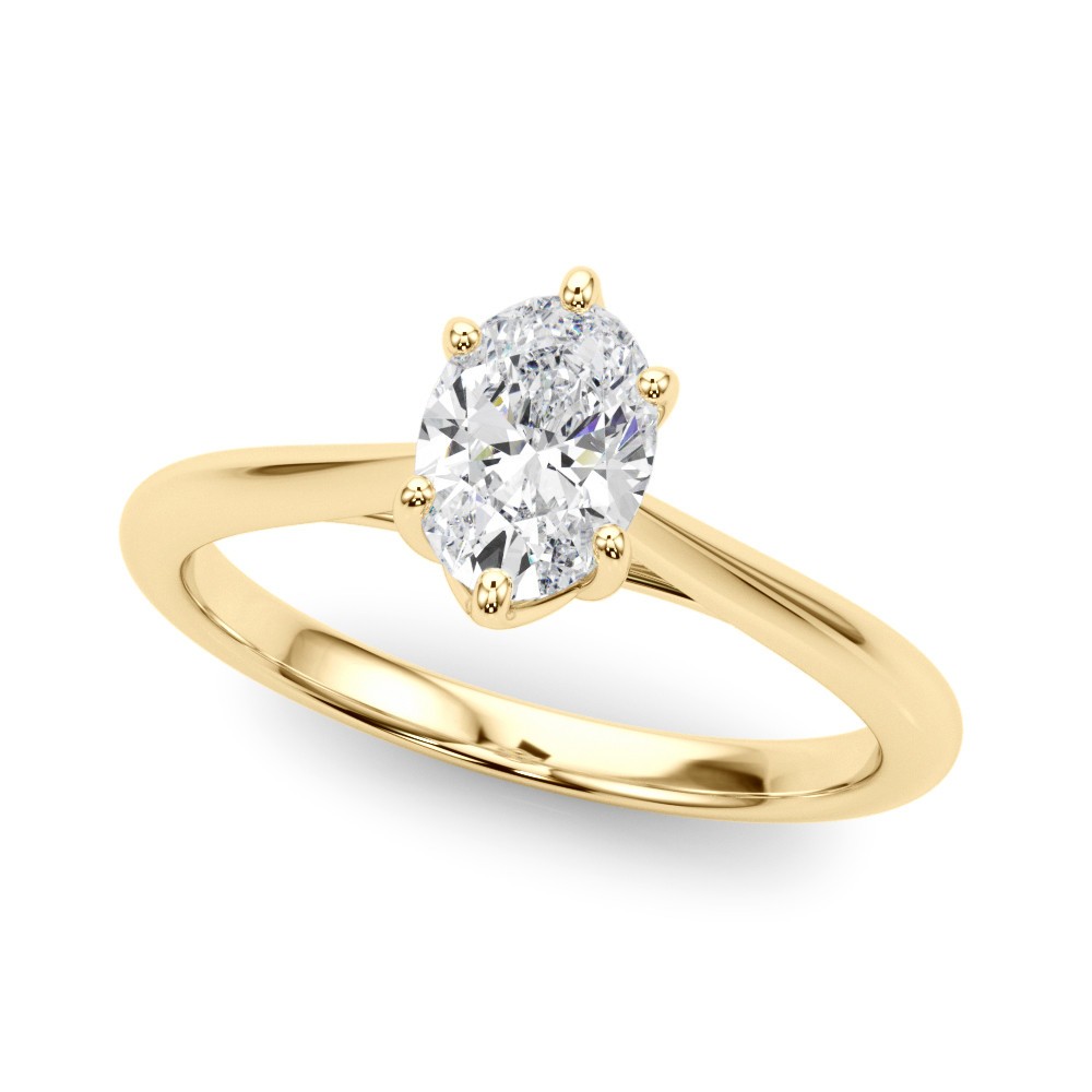 6 Prong Natural Diamond  Engagement Ring