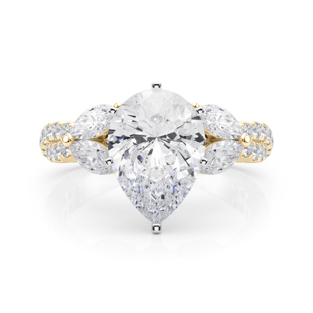 Jelintina Lab-Created 6 Prong Set  Diamond Ring
