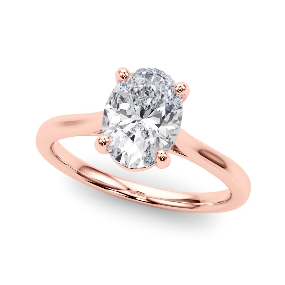 4 Prong Natural Diamond  Engagement Ring
