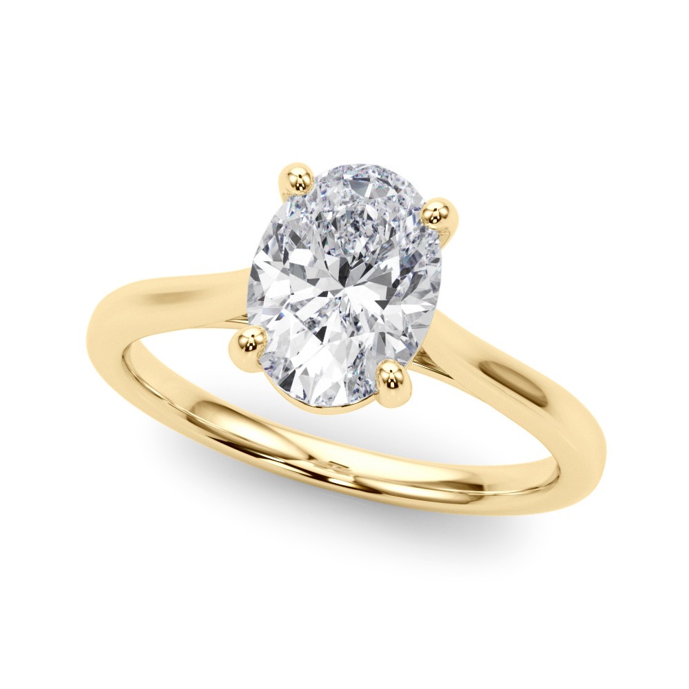 4 Prong Natural Diamond  Engagement Ring