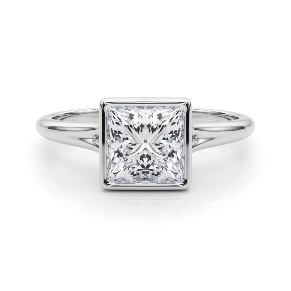 Kein Lab-Created Bezel Set  Diamond Ring