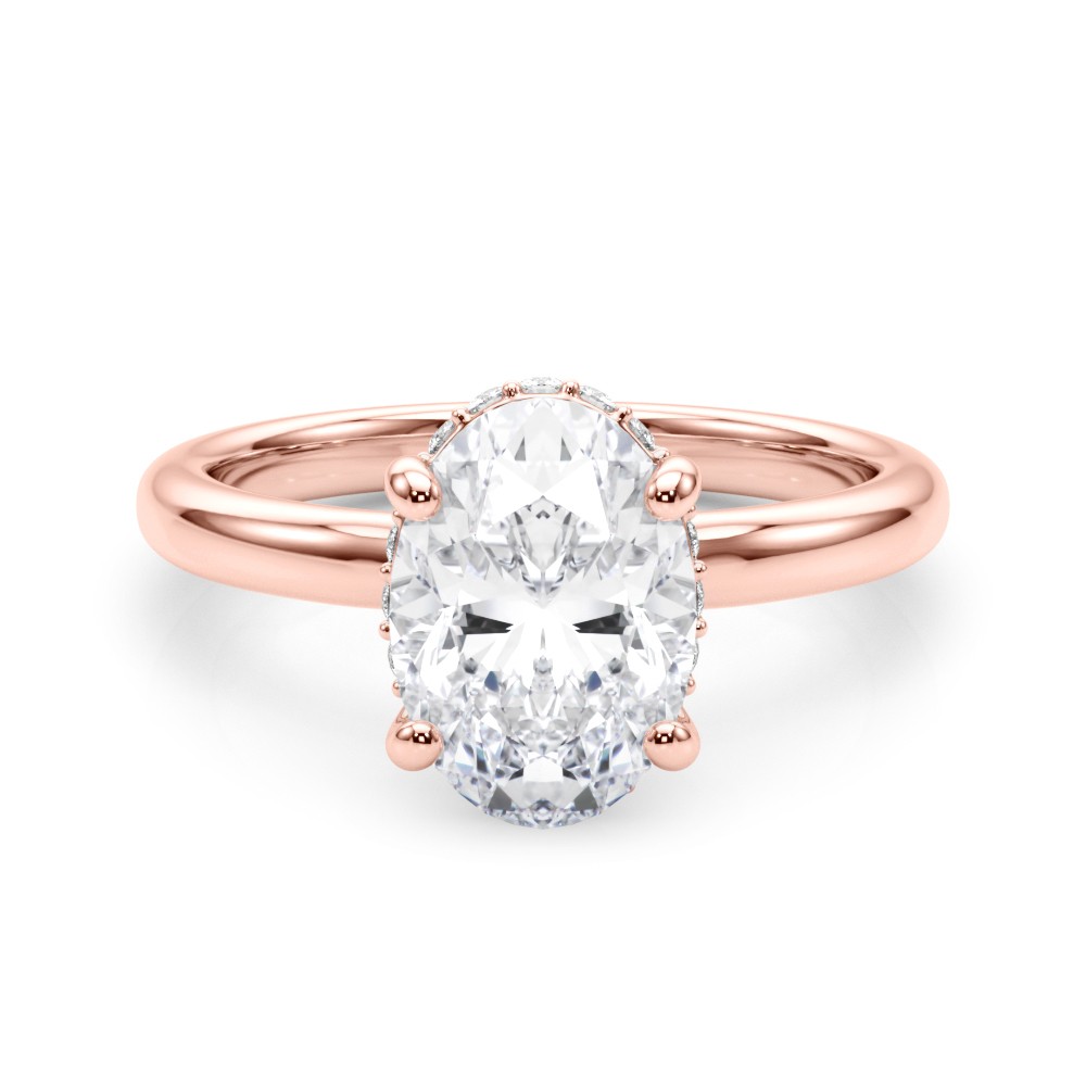 4 Prong Natural Diamond  Engagement Ring
