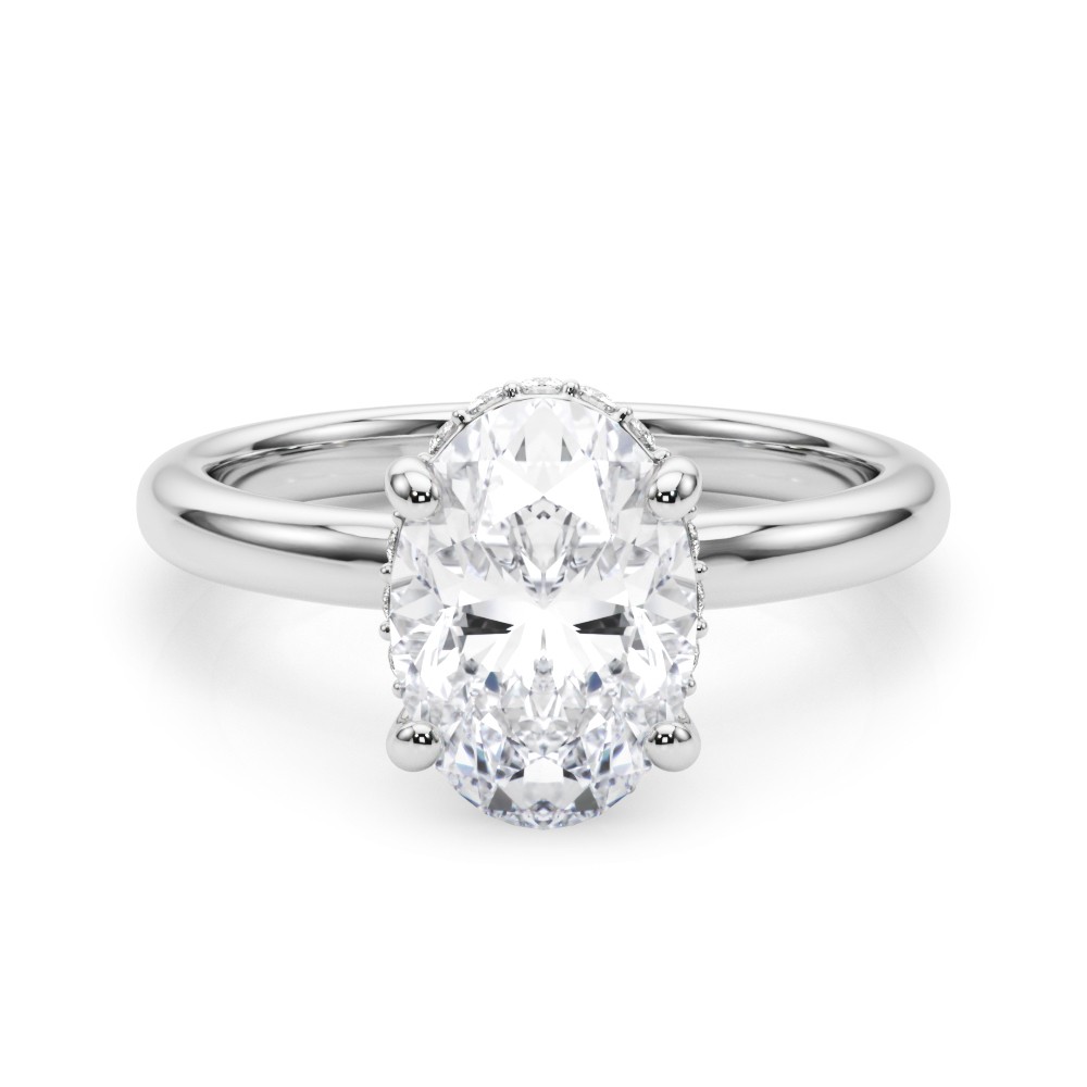 4 Prong Natural Diamond  Engagement Ring