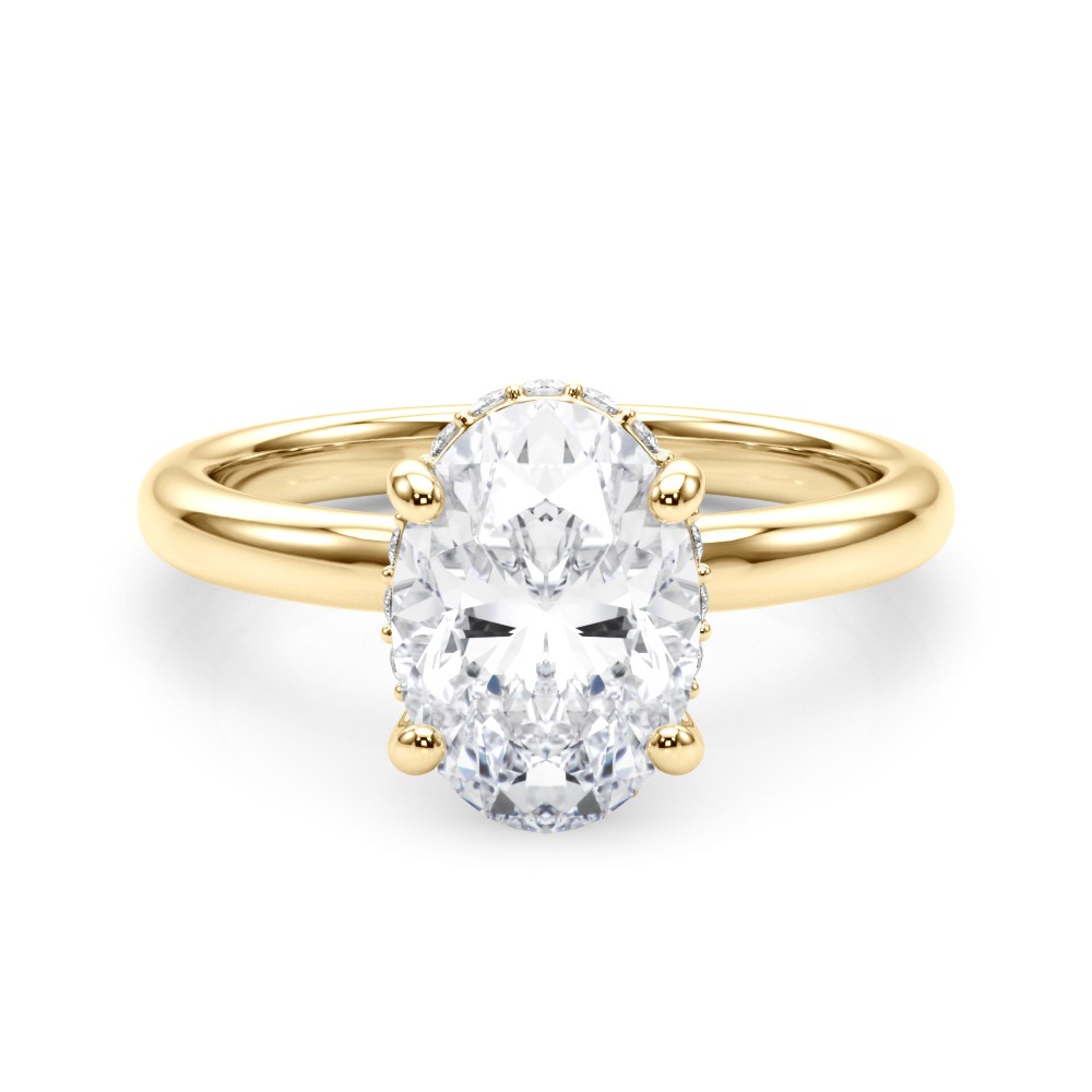 4 Prong Natural Diamond  Engagement Ring