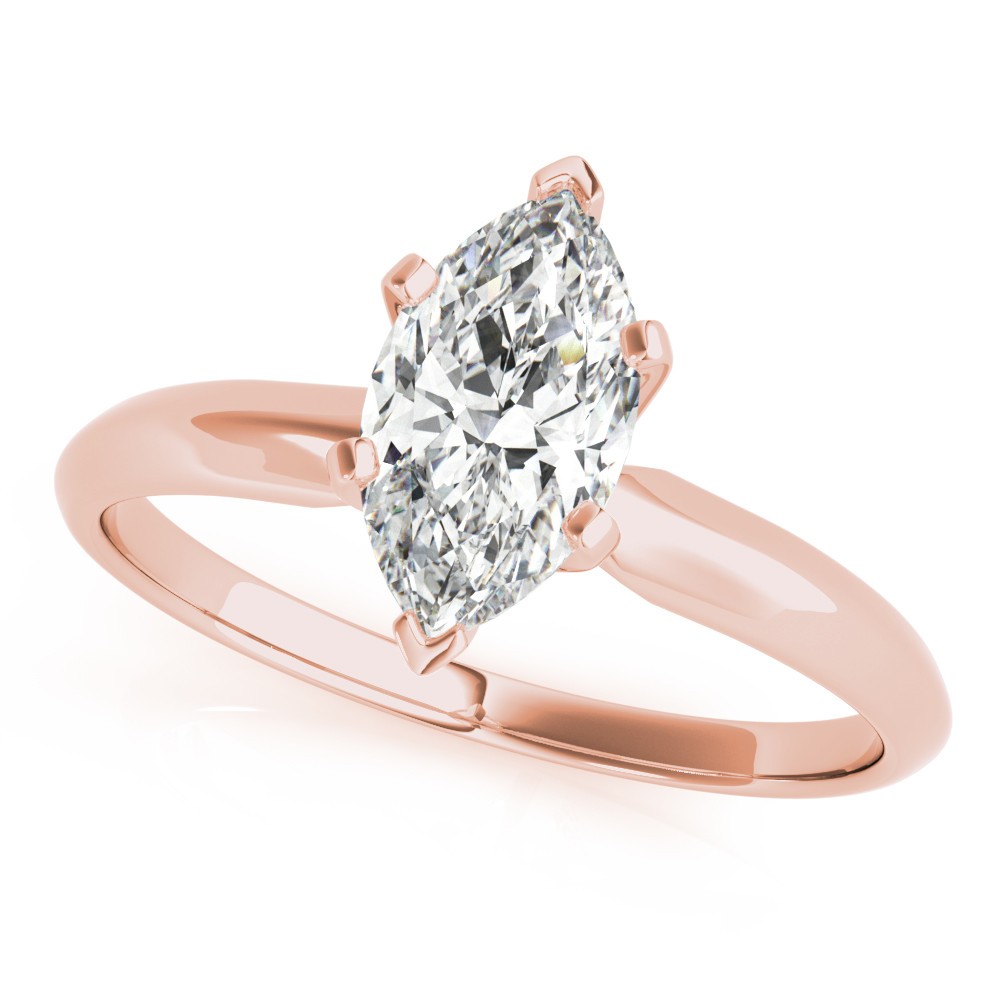 6 Prong Natural Diamond  Engagement Ring