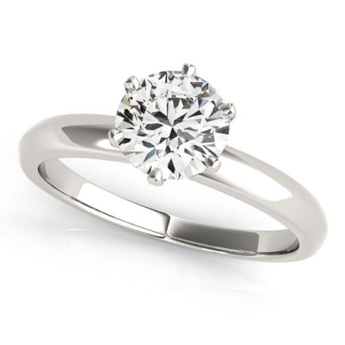 6 Prong Natural  Diamond Ring