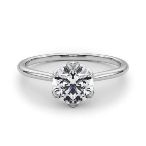6 Prong Natural  Diamond Ring