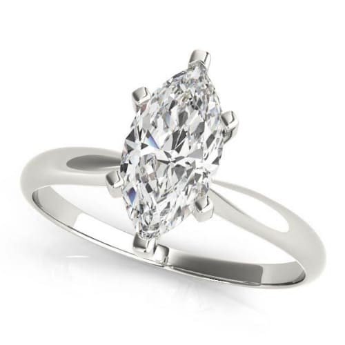 6 Prong Natural Diamond  Engagement Ring