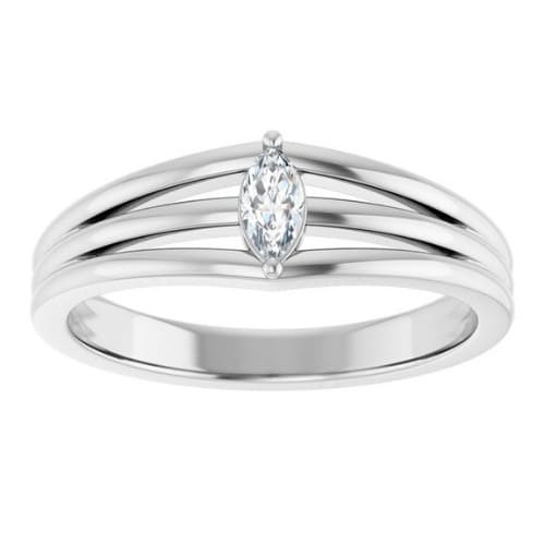 2 Prong Natural Diamond  Engagement Ring