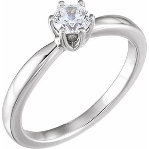 6 Prong Natural  Diamond Ring