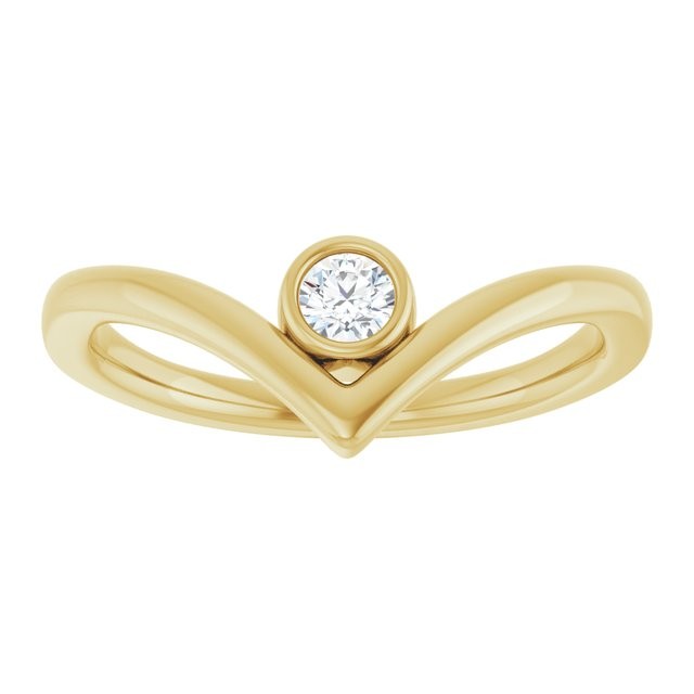 Maricela Natural Diamond Bezel  Engagement Ring