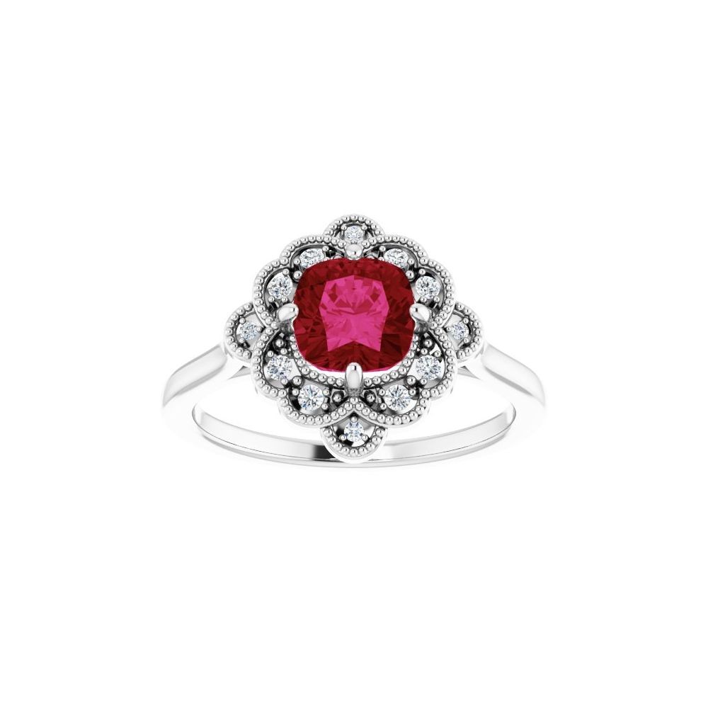 Estella 1.30 Carat Natural Ruby 4 Prong 
