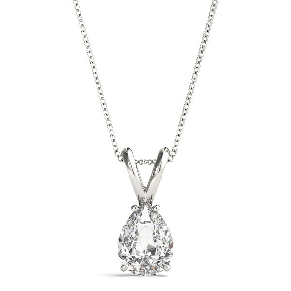 4 Prong Natural Diamond  Necklace