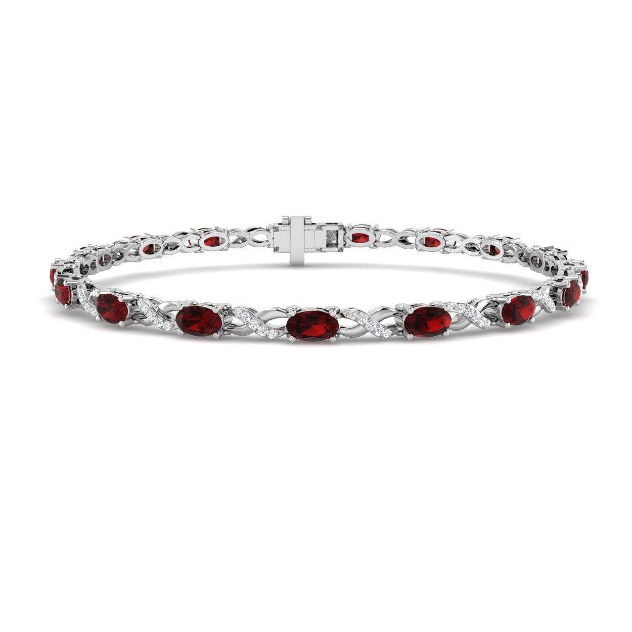 4 Prong Set Natural Ruby Julz10  Diamond Ring