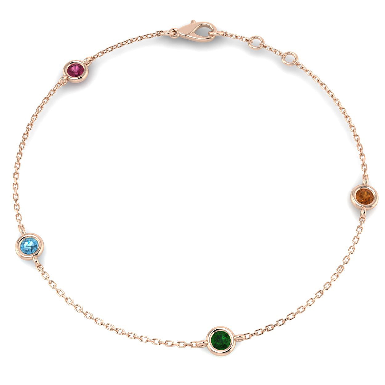 Bezel Set Blue Topaz Diamond Ring