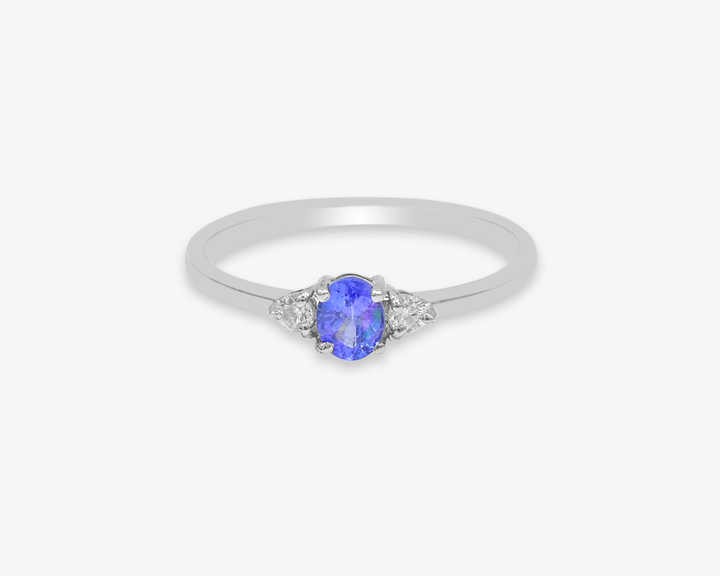 Tanzanite  Diamond Ring