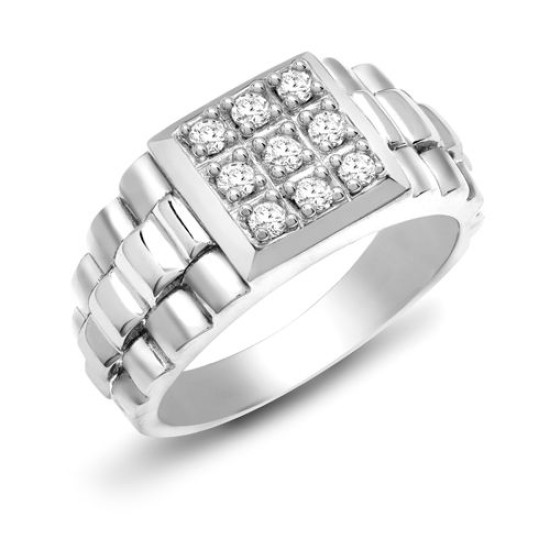 Abbe Lab-Created Diamond 4 Prong  Engagement Ring