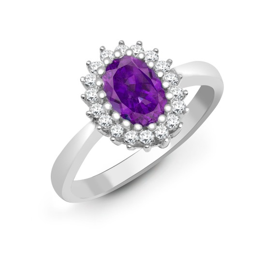 Yvette Amethyst  Engagement Ring