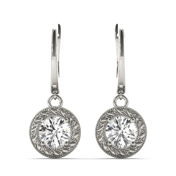 Kimbro Natural 4 Prong Set  Diamond Earrings