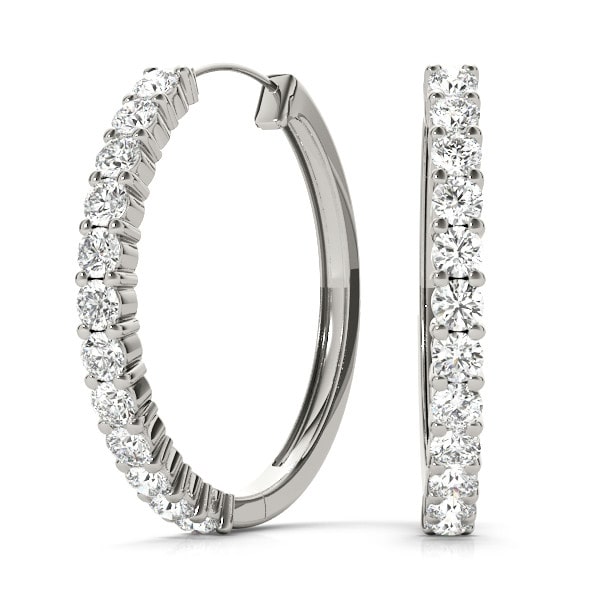 Kenia 0.12 - 0.50 Carat Natural Shared Prong  Diamond Earrings