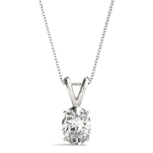 Quenburga Lab-Created Diamond 4 Prong Necklace