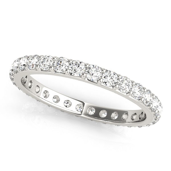 4.00 Carat Prong Setting Natural And Lab Created Round Diamond Full Eternity Ring