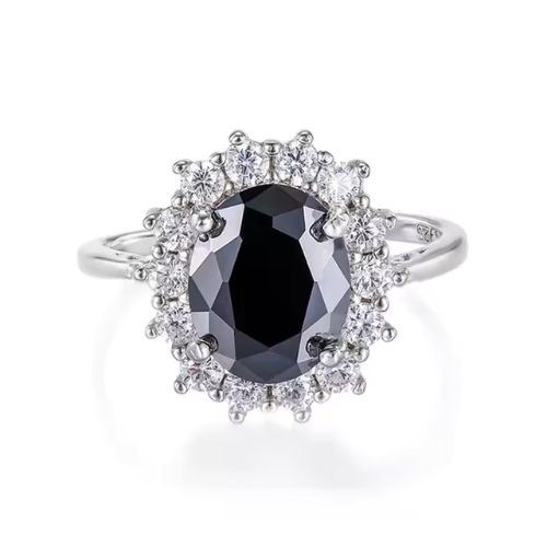 bencilla Black Diamond 4 Prong Engagement Ring