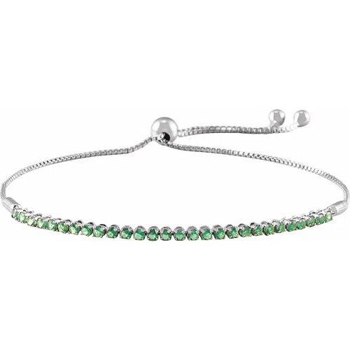 Raivyn Emerald 4 Prong  Diamond Bracelet